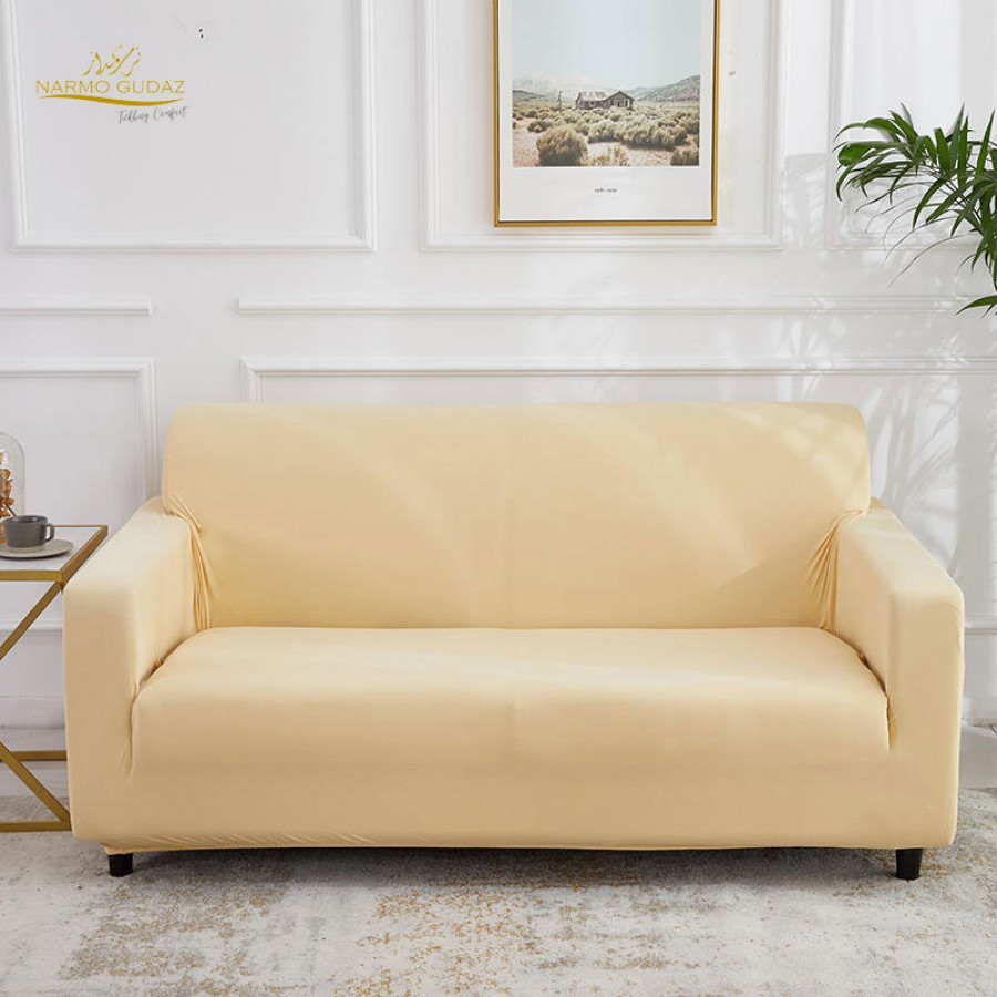 Beige Jersey Fitted  Sofa Cover Set | Comfortable Couch Cover | 3 Seater | 2 Seater | 1 Seater | 5,6 & 7 Seater Sets | Narmo Gudaz